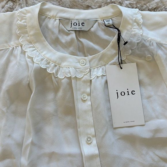 Joie Calais Blouse Porcelain Size XS - Picture 8 of 13